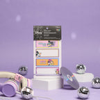 Retro Planner Sticker Book for Mini Layouts with 30 Sheets of Colorful Boxes and Character Designs