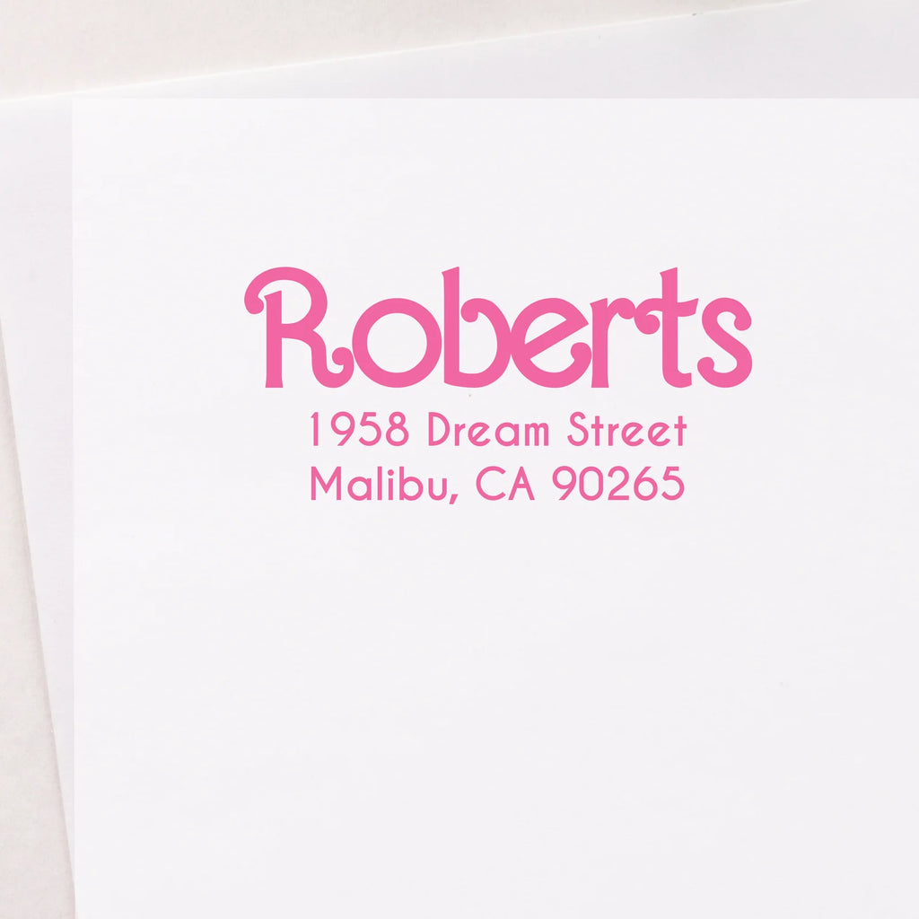 Return Address Stamp with Clear Alignment Base, Self-Inking Design and 7/8 x 2-5/16 Inch Impression Area