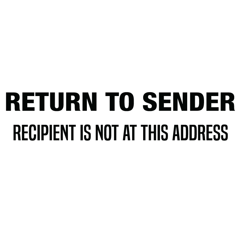 Return to Sender Stamp