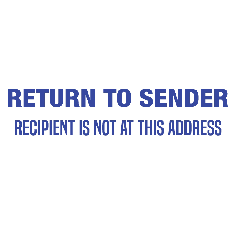 Return to Sender Stamp
