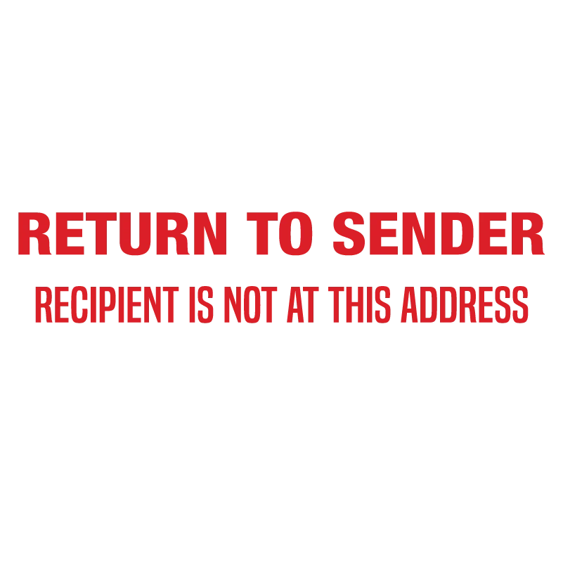 Return to Sender Stamp