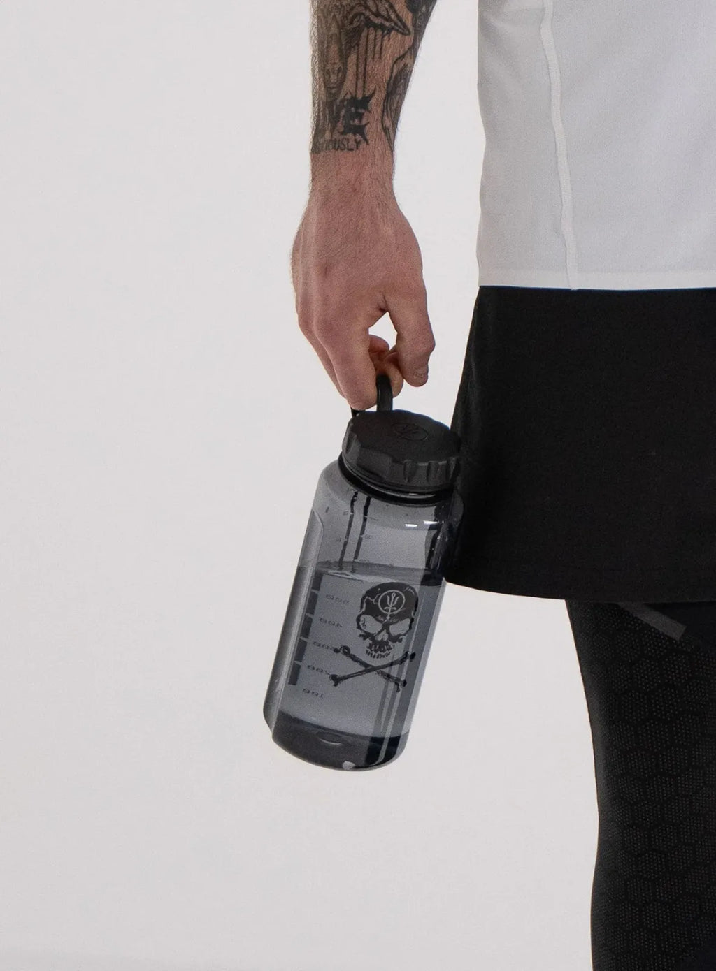 Reusable 1L Water Bottle with Wide Mouth, Screw Top, BPA-Free Plastic and Lightweight 160g NQG Design