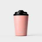 Reusable Coffee Cup in Peachy, 340ml Stainless Steel with Double-Wall Insulation for Café Stops and Commutes