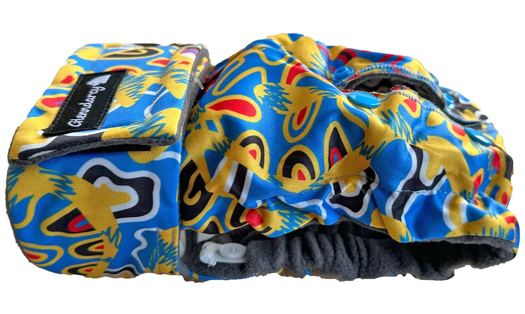 Reusable Female Dog Diapers with Adjustable Waist, Tailhole and Elastic Sides for Heat or Incontinence
