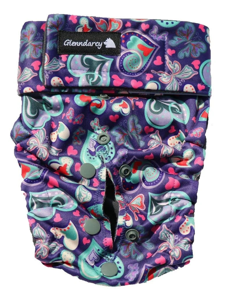 Reusable Female Dog Diapers with Adjustable Waist, Tailhole and Elastic Sides for Heat or Incontinence