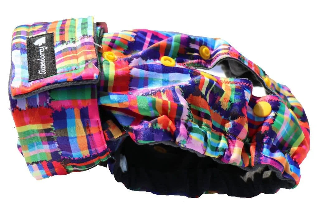 Reusable Female Dog Diapers with Adjustable Waist, Tailhole and Elastic Sides for Heat or Incontinence
