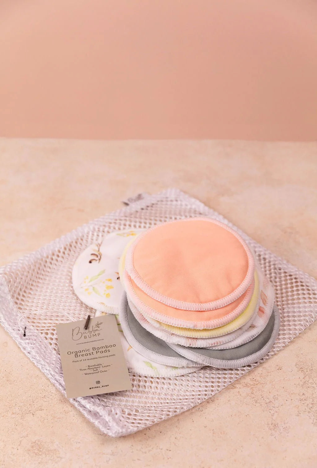Reusable Nursing Pads in Soft Organic Bamboo, 14-Pack