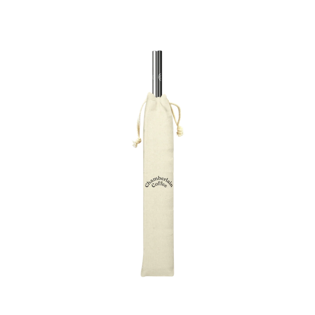 Reusable Stainless Steel Straws in Black and Silver
