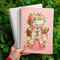 Reusable Sticker Book with TV Head Artwork, B5 50-Page Storage for Vinyl, Paper Stickers, Washi Tape and Notes
