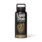 Reusable Water Bottle, 32 oz Black Slaughter Bottle with Reusable Lid for Everyday Hydration