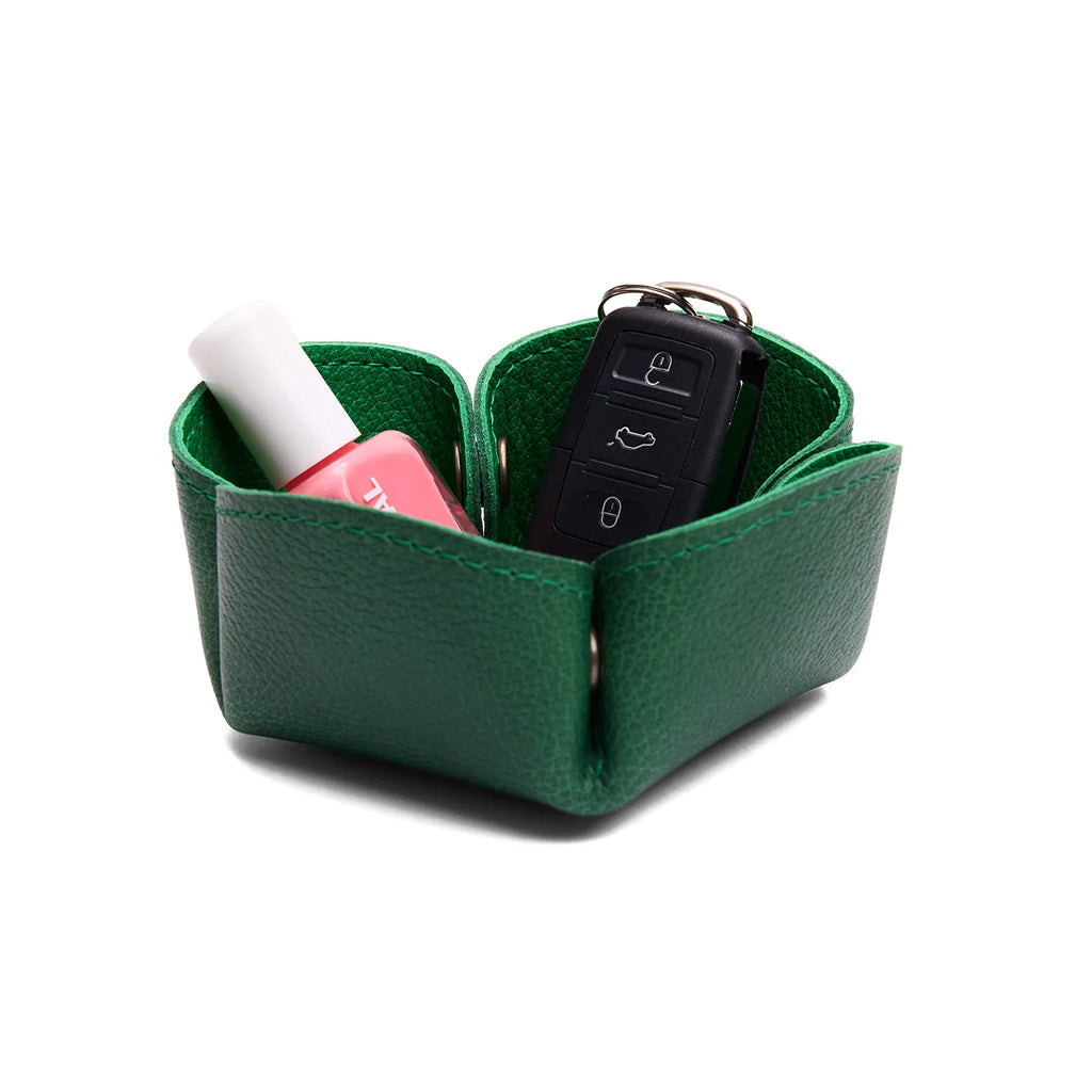 Reversible Clover Trinket Tray with Snap Corners for Jewelry, Coins, Keys and Everyday Small Treasures