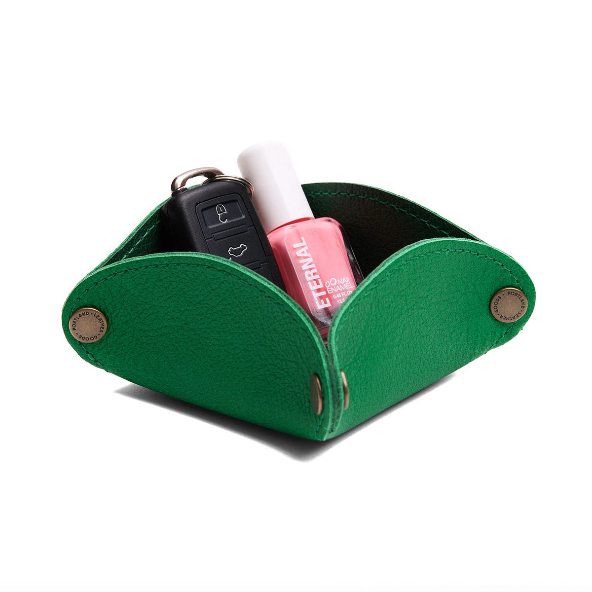 Reversible Clover Trinket Tray with Snap Corners for Jewelry, Coins, Keys and Everyday Small Treasures