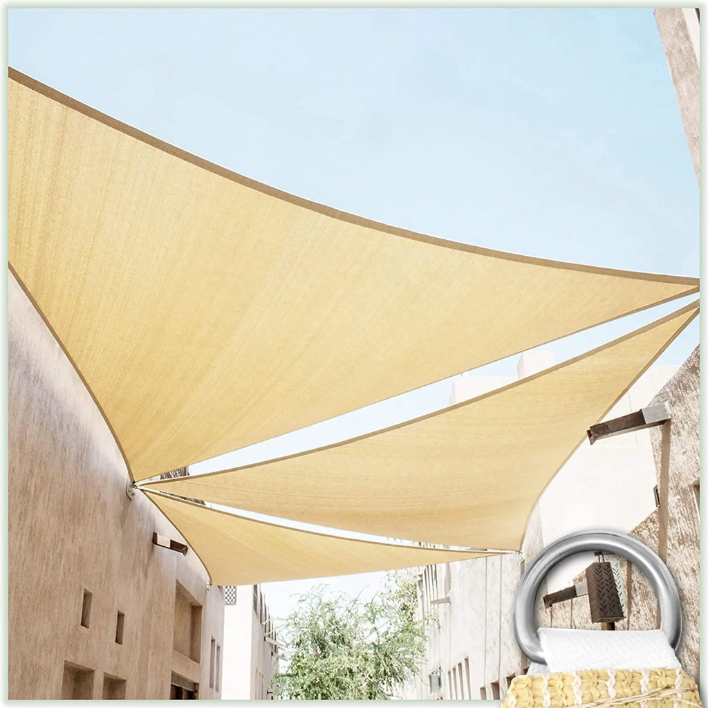 Right Triangle Shade — 10' x 10' x 14.1' / Beige / 12' x 12' x 17' / Beige / 14' x 14' x 19.8' / Beige / 16' x 16' x 22.6' / 
