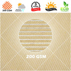 Right Triangle Shade Sail Canopy, 200 GSM HDPE Fabric with 95% UV Blocking for Outdoor Patios and Pools