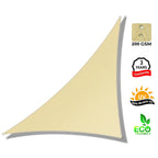 Right Triangle Shade Sail Canopy, 200 GSM HDPE Fabric with 95% UV Blocking for Outdoor Patios and Pools