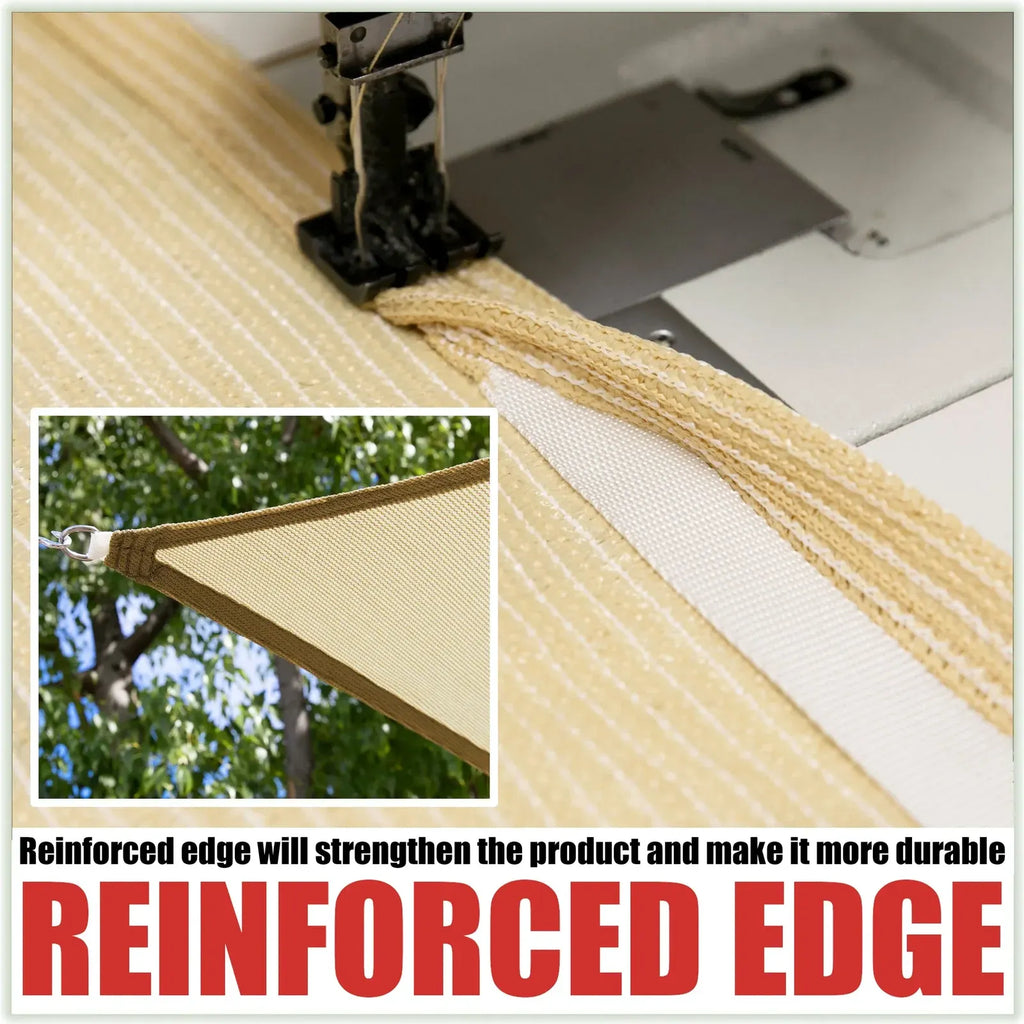 Right Triangle Shade Sail Canopy, 200 GSM HDPE Fabric with 95% UV Blocking for Outdoor Patios and Pools