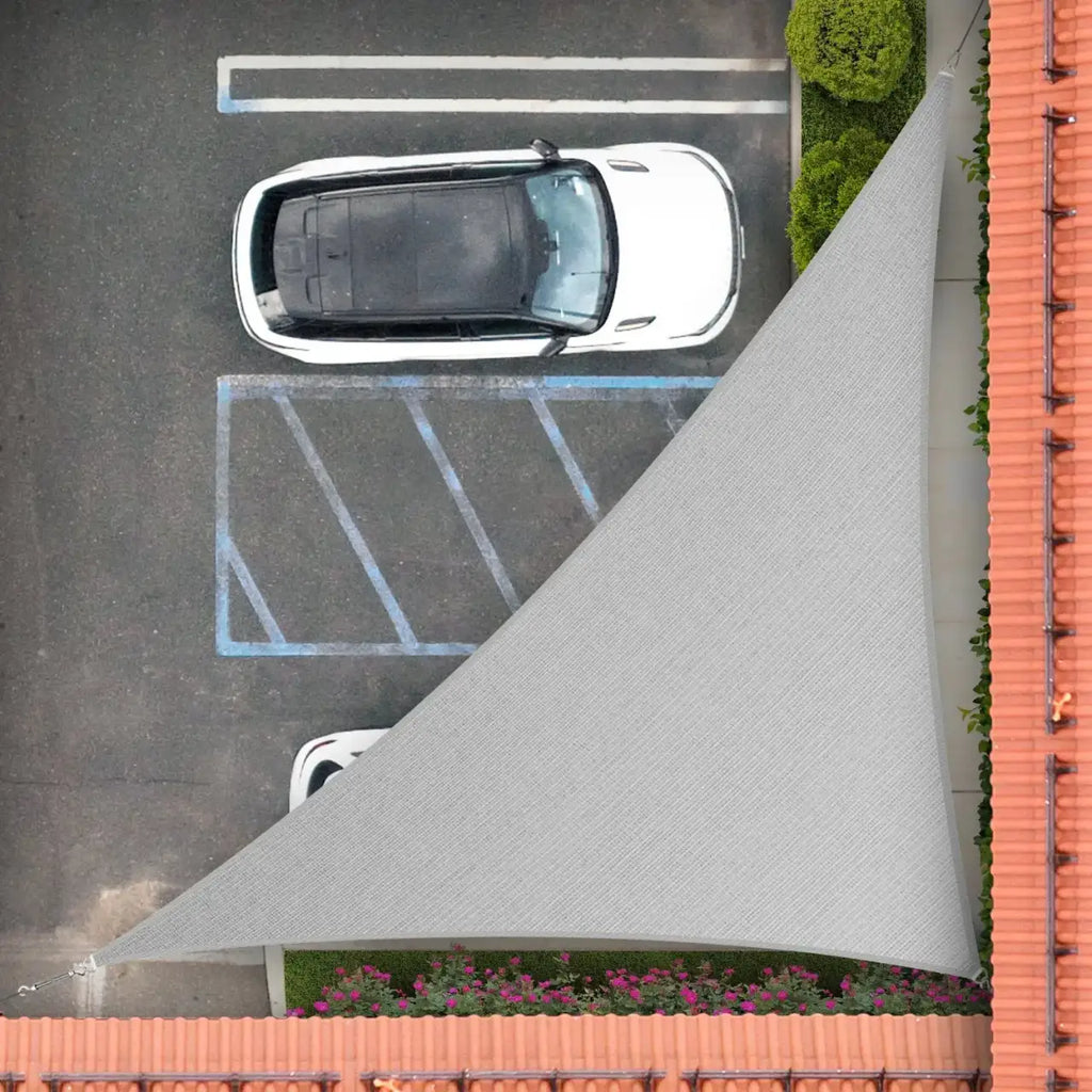 Right Triangle Shade Sail Canopy, 200 GSM HDPE Fabric with 95% UV Blocking for Outdoor Patios and Pools