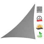 Right Triangle Shade Sail Canopy, 200 GSM HDPE Fabric with 95% UV Blocking for Outdoor Patios and Pools