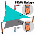 Right Triangle Shade Sail Canopy, 200 GSM HDPE Fabric with 95% UV Blocking for Outdoor Patios and Pools