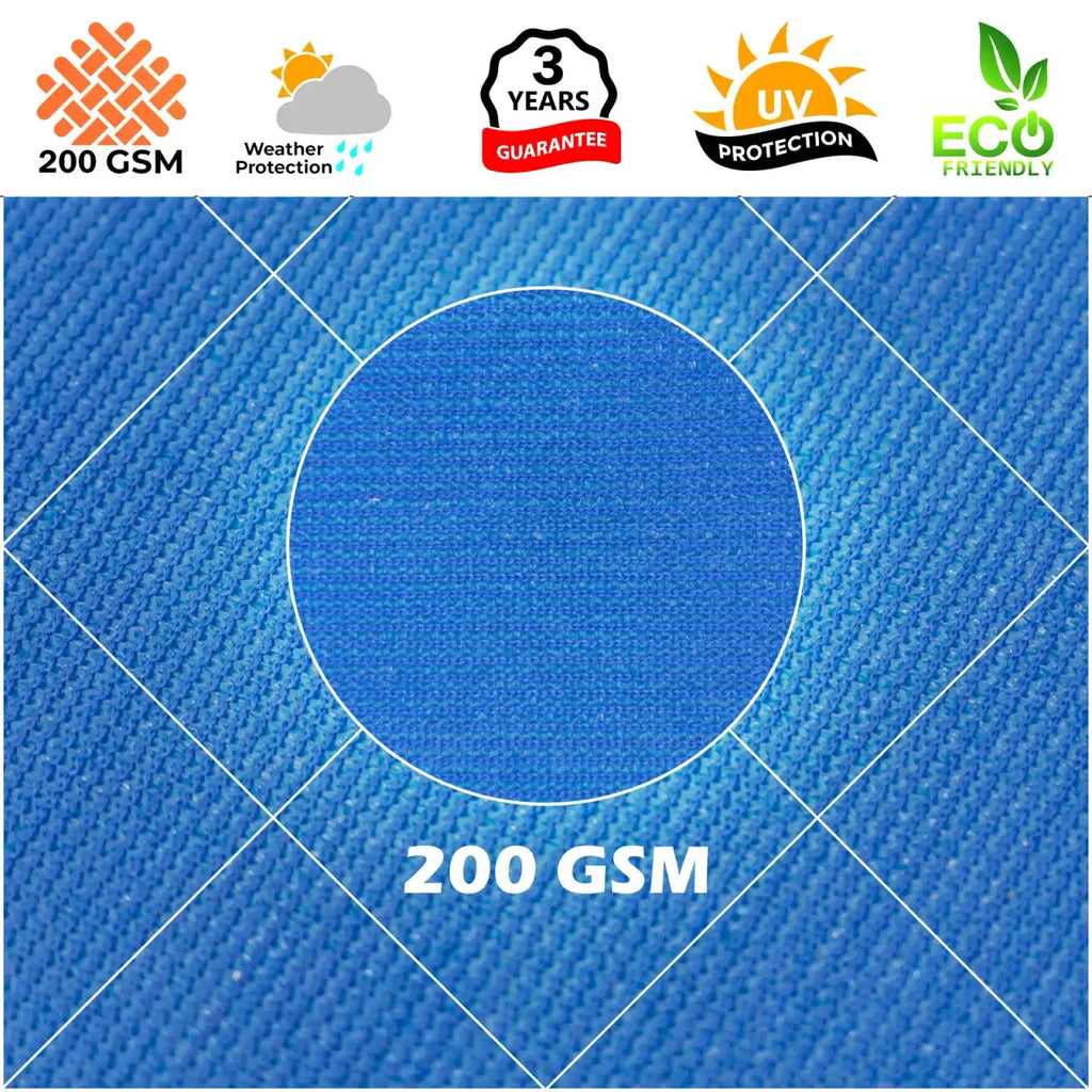 Right Triangle Shade Sail Canopy, 200 GSM HDPE Fabric with 95% UV Blocking for Outdoor Patios and Pools