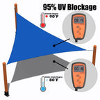 Right Triangle Shade Sail Canopy, 200 GSM HDPE Fabric with 95% UV Blocking for Outdoor Patios and Pools