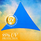 Right Triangle Shade Sail Canopy, 200 GSM HDPE Fabric with 95% UV Blocking for Outdoor Patios and Pools