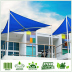 Right Triangle Shade Sail Canopy, 200 GSM HDPE Fabric with 95% UV Blocking for Outdoor Patios and Pools