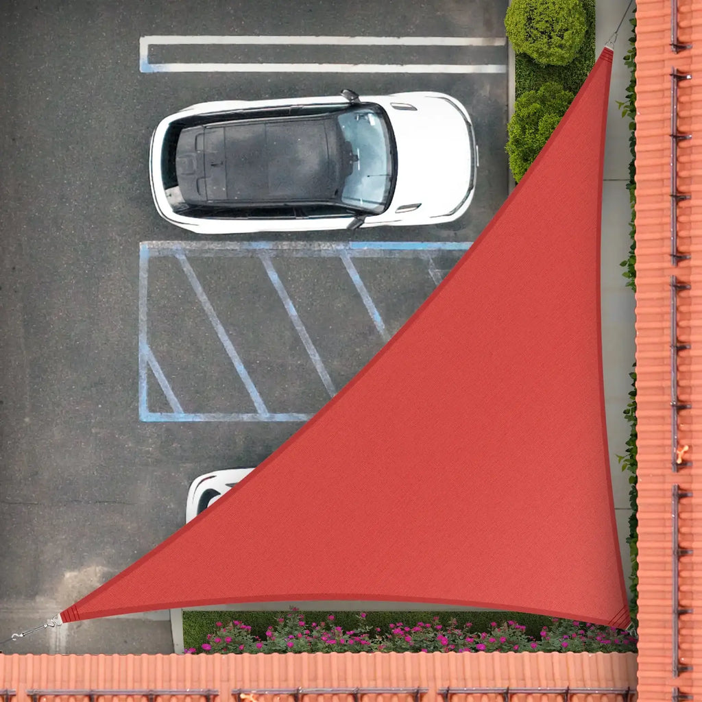 Right Triangle Shade Sail Canopy, 200 GSM HDPE Fabric with 95% UV Blocking for Outdoor Patios and Pools