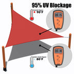Right Triangle Shade Sail Canopy, 200 GSM HDPE Fabric with 95% UV Blocking for Outdoor Patios and Pools