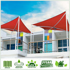 Right Triangle Shade Sail Canopy, 200 GSM HDPE Fabric with 95% UV Blocking for Outdoor Patios and Pools