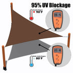 Right Triangle Shade Sail Canopy, 200 GSM HDPE Fabric with 95% UV Blocking for Outdoor Patios and Pools