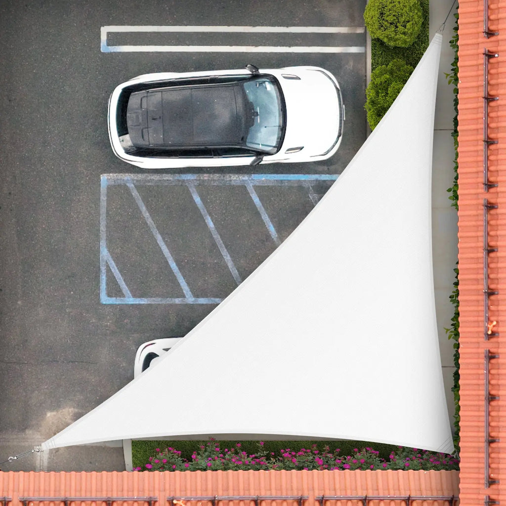 Right Triangle Shade Sail Canopy, 200 GSM HDPE Fabric with 95% UV Blocking for Outdoor Patios and Pools