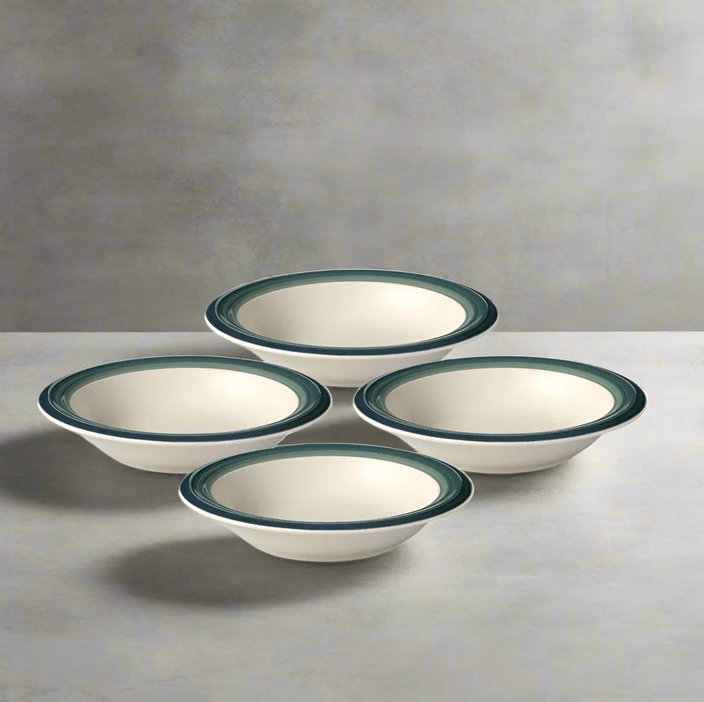Rim Soup Bowls, Set of 4 in Stoneware