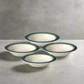 Rim Soup Bowls, Set of 4 in Stoneware