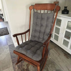 Rocking Chair Cushions in Heathered Pewter Grey