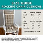 Rocking Chair Cushions in Heathered Pewter Grey