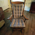 Rocking Chair Cushions in Heathered Pewter Grey