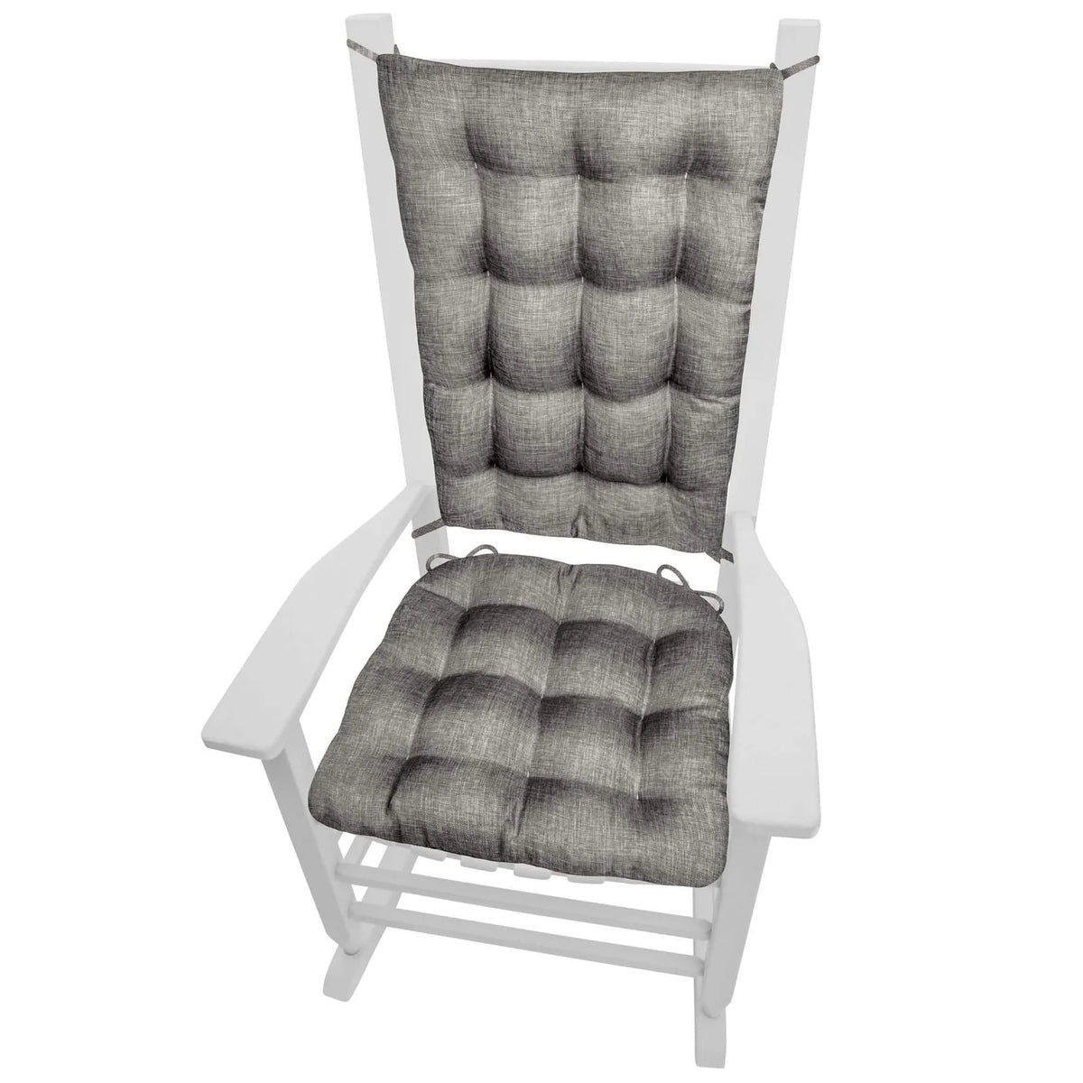 Rocking Chair Cushions in Heathered Pewter Grey