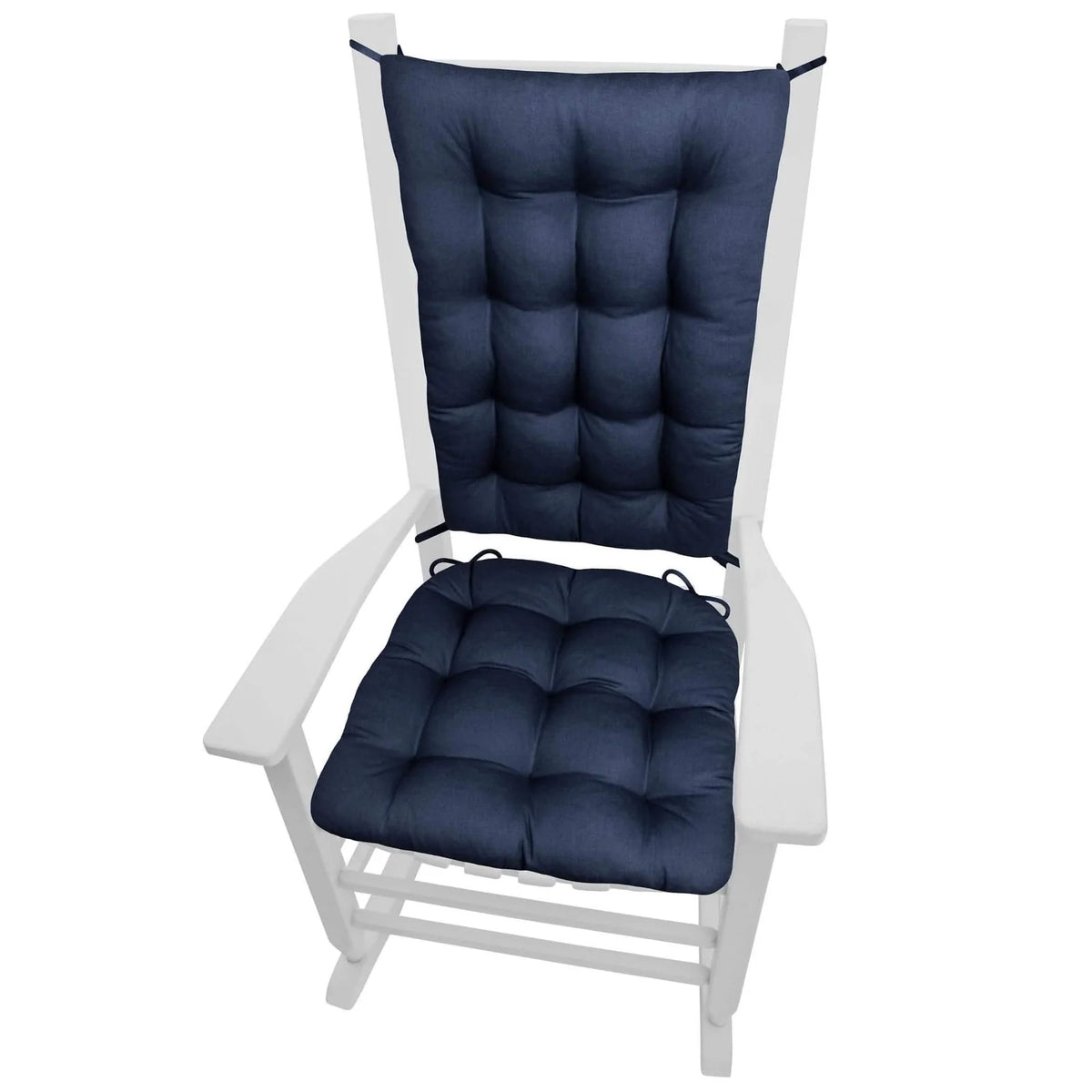 Rocking Chair Cushions in Navy Blue Cotton Duck