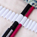 Roll-Up Pencil Case in Blue Great Wave Canvas for Keeping Pens and Art Brushes Organized on the Go