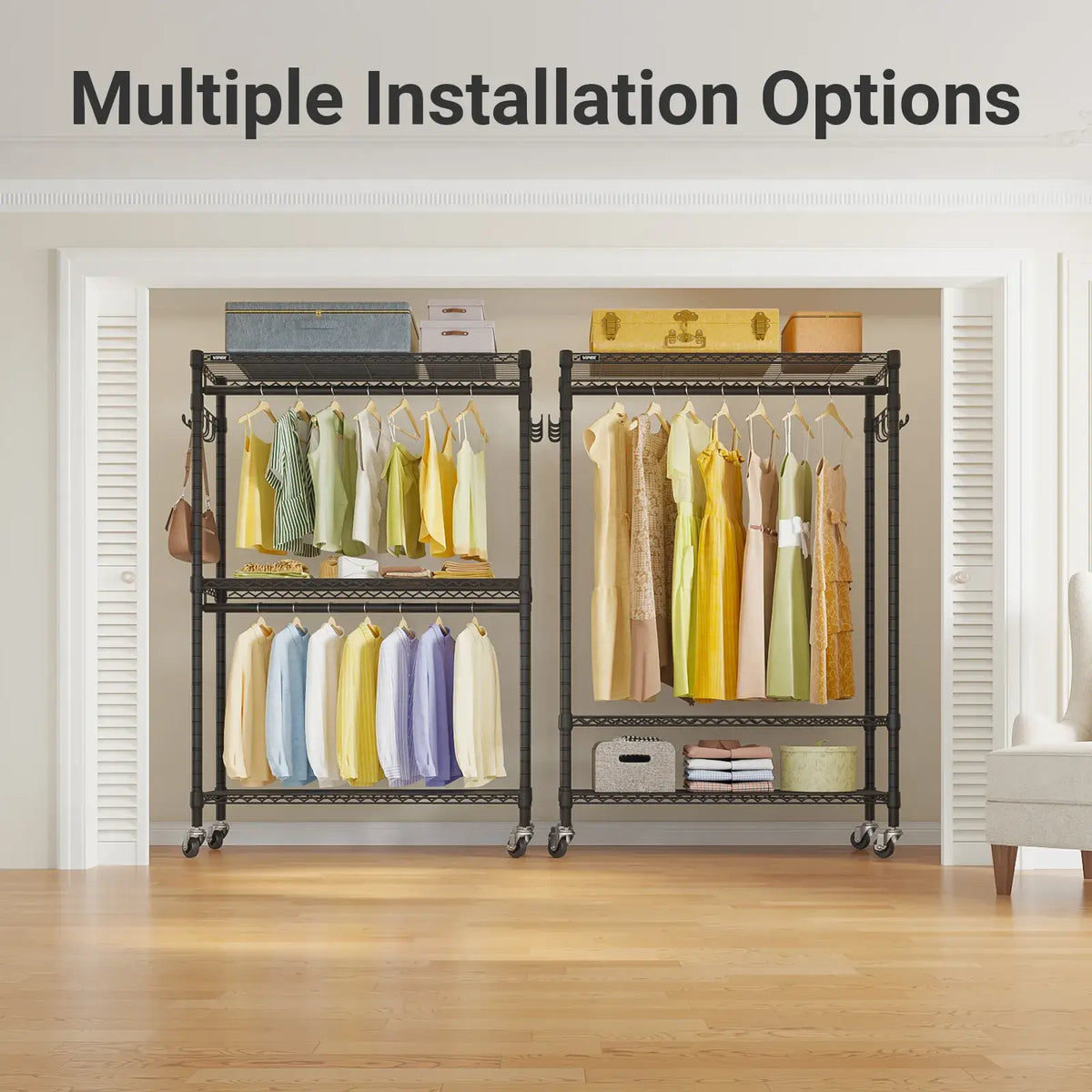 Rolling Clothes Rack