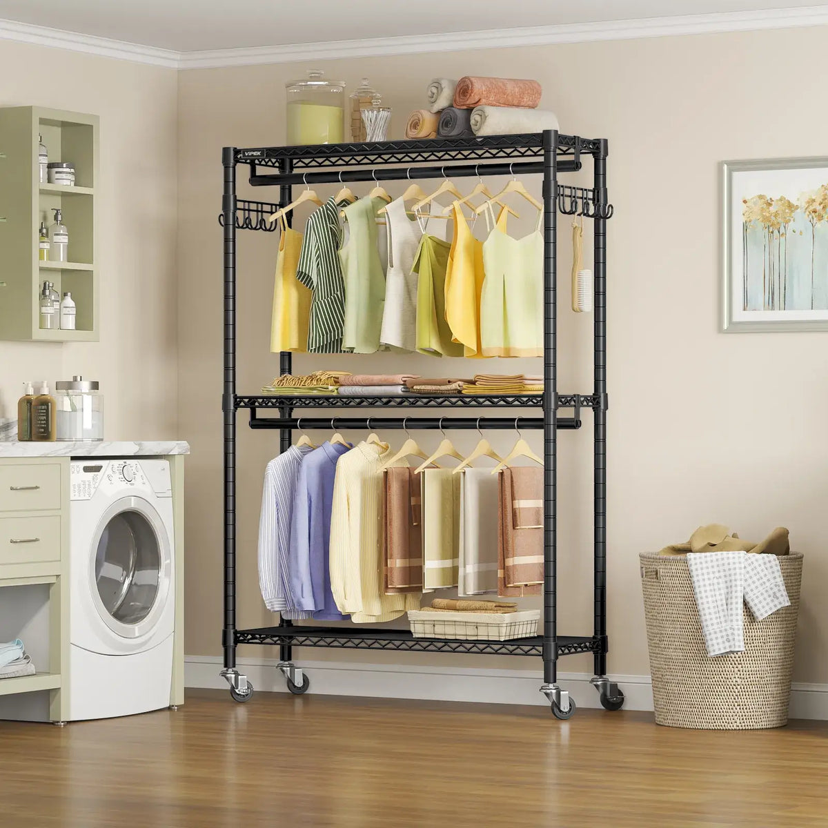 Rolling Clothes Rack