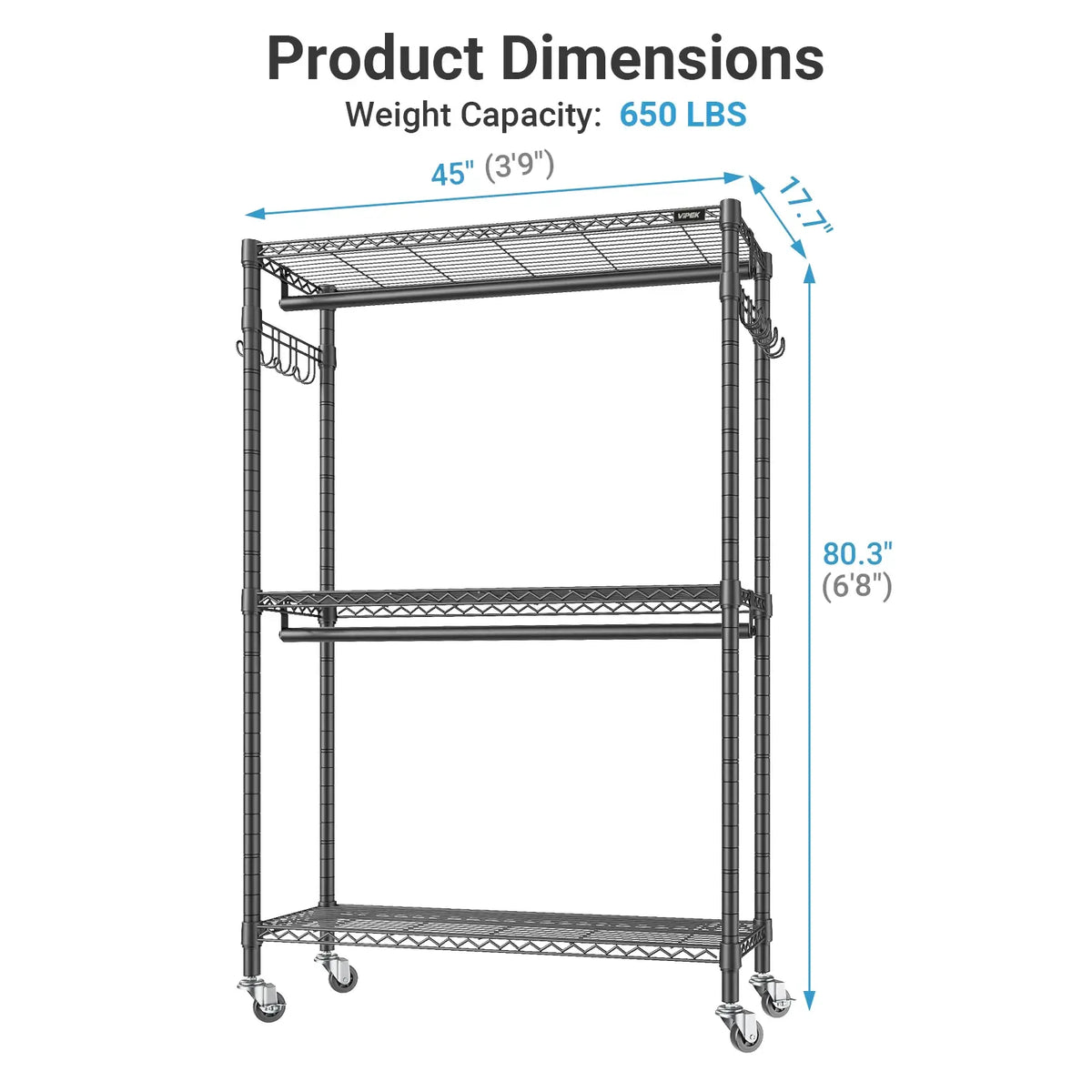 Rolling Clothes Rack