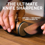 Rolling Knife Sharpener Set with 15° and 20° Angle for Consistent Kitchen Blade Maintenance