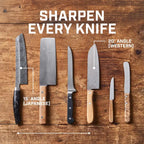 Rolling Knife Sharpener Set with 15° and 20° Angle for Consistent Kitchen Blade Maintenance
