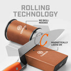 Rolling Knife Sharpener Set with 15° and 20° Angle for Consistent Kitchen Blade Maintenance