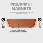 Rolling Knife Sharpener Set with 15° and 20° Angle for Consistent Kitchen Blade Maintenance