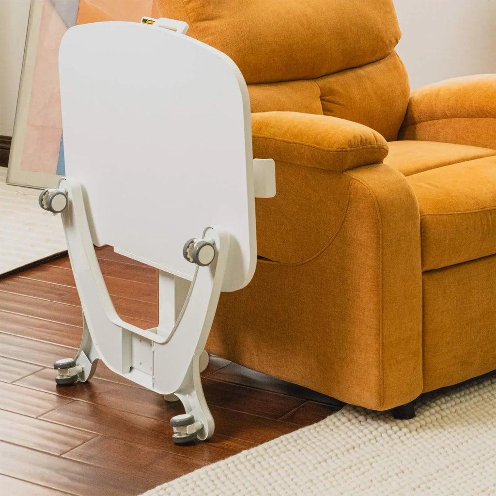 Rolling Standing Desk with a 0–90° Tilting Desktop and Fold-Flat Design for Typing, Reading or Sketching