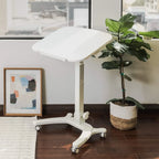 Rolling Standing Desk with a 0–90° Tilting Desktop and Fold-Flat Design for Typing, Reading or Sketching