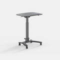 Rolling Standing Desk with a 0–90° Tilting Desktop and Fold-Flat Design for Typing, Readi — Black / 27"-39" / Black / 30"-44"